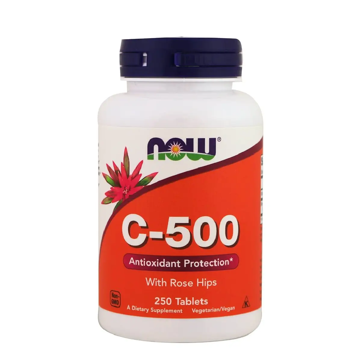 [733739006721] NOW Vitamin C 500 mg with Rose Hips – 250 Tablets