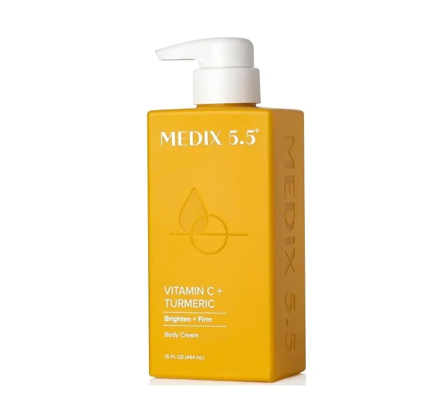 [810400030527] Medix 5.5 Vitamin C + Turmeric Brightening Body Cream (yellow) 444ml