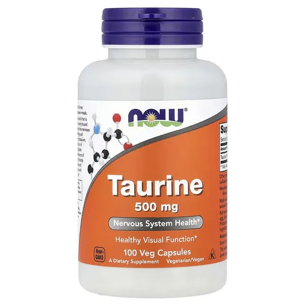 [733739001405] Now Taurine 500mg 100 Veg Capsules