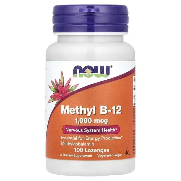 [733739004956] NOW Methyl B-12 1,000 mcg – Nervous System & Energy Support 100 Lozenges