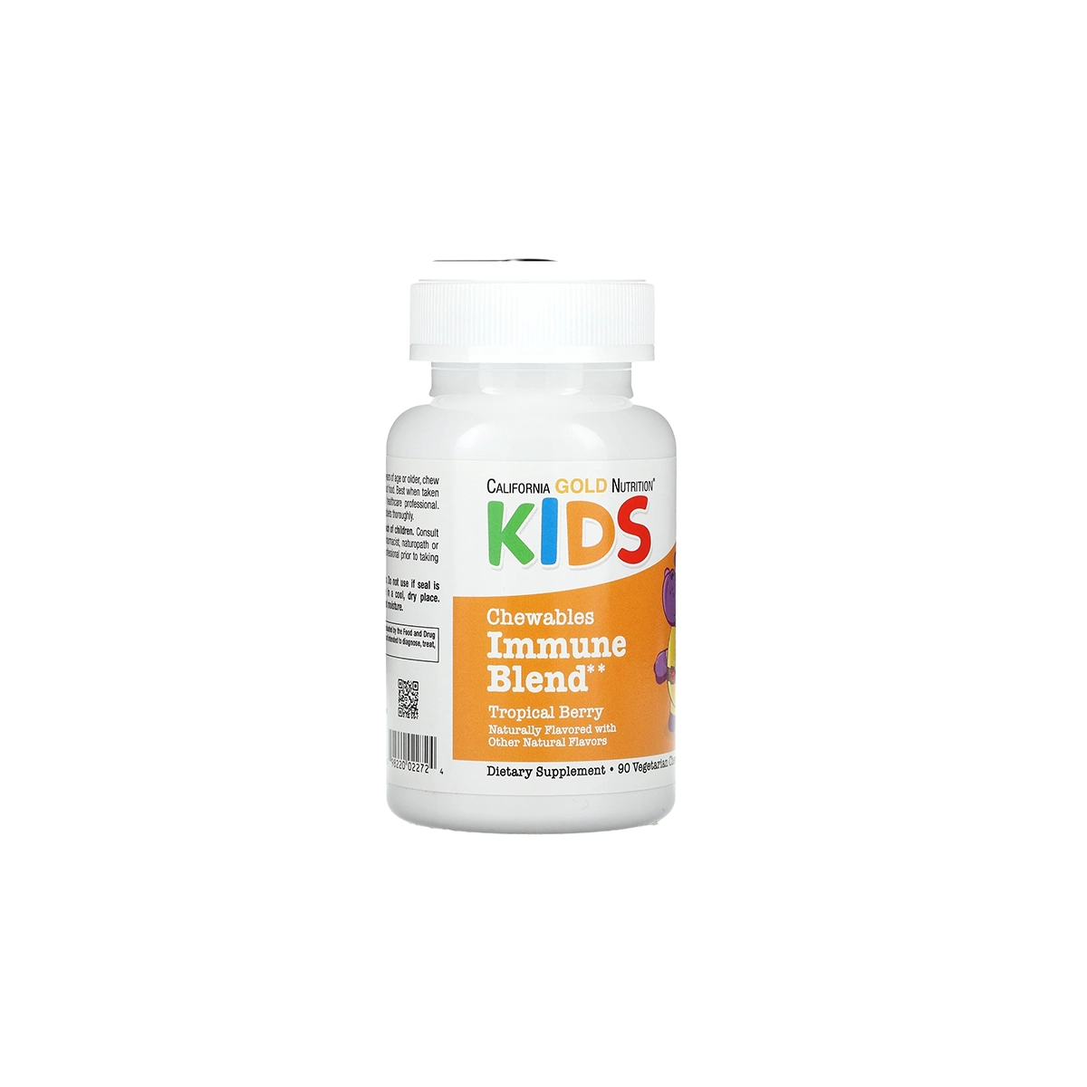 [898220022724] California Gold Nutrition Kids Chewables – Immune Blend, Tropical Berry, 90 Vegetarian Tablets