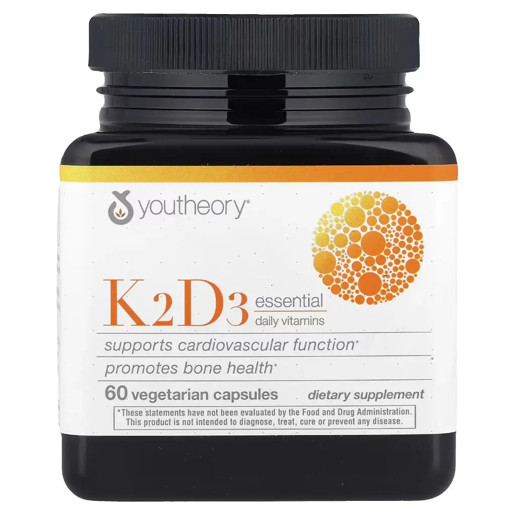 [850021920357] Youtheory K2D3 Essential Daily Vitamins , 60 Vegetarian Capsules