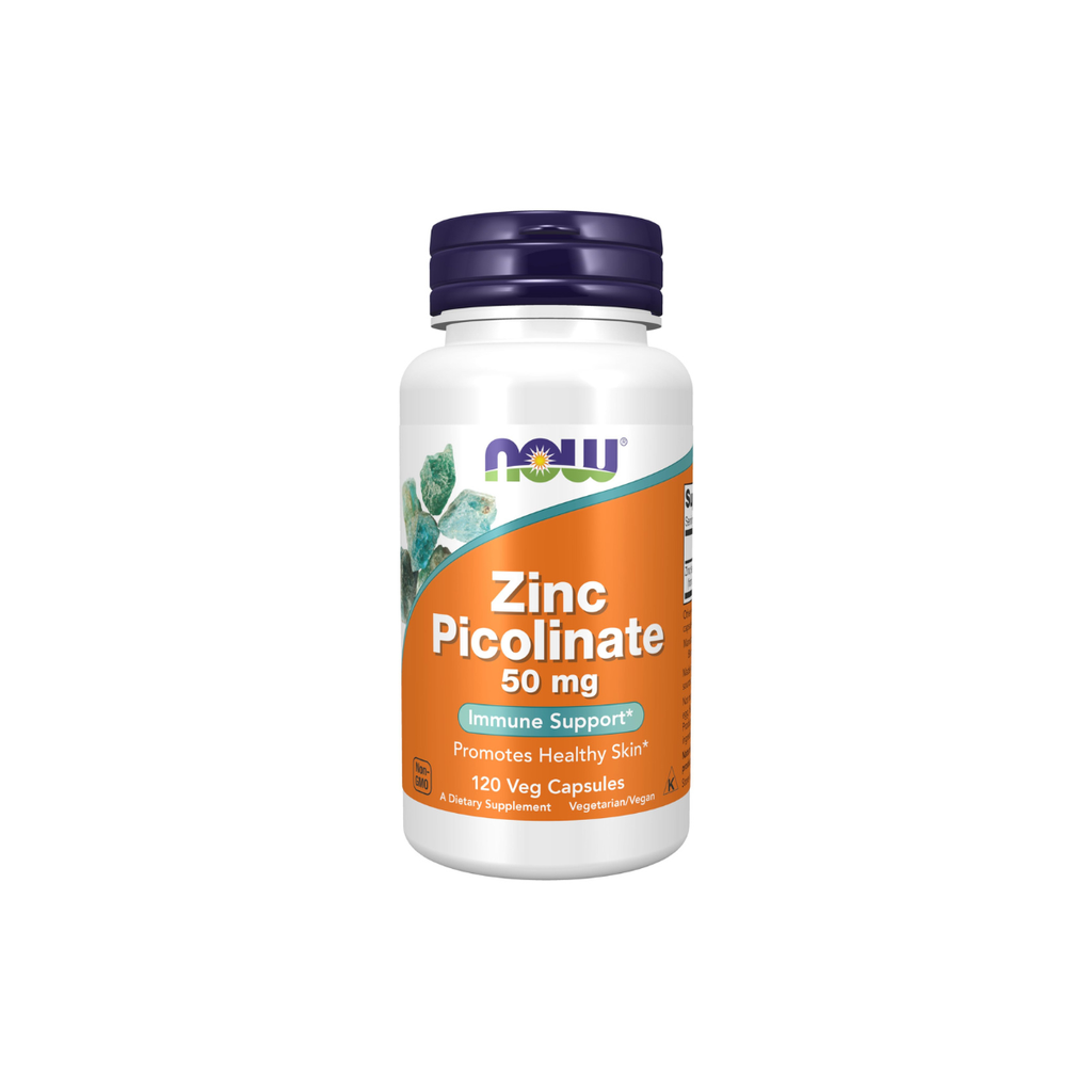 [733739015525] NOW Zinc Picolinate 50mg – 120 Veg Capsules