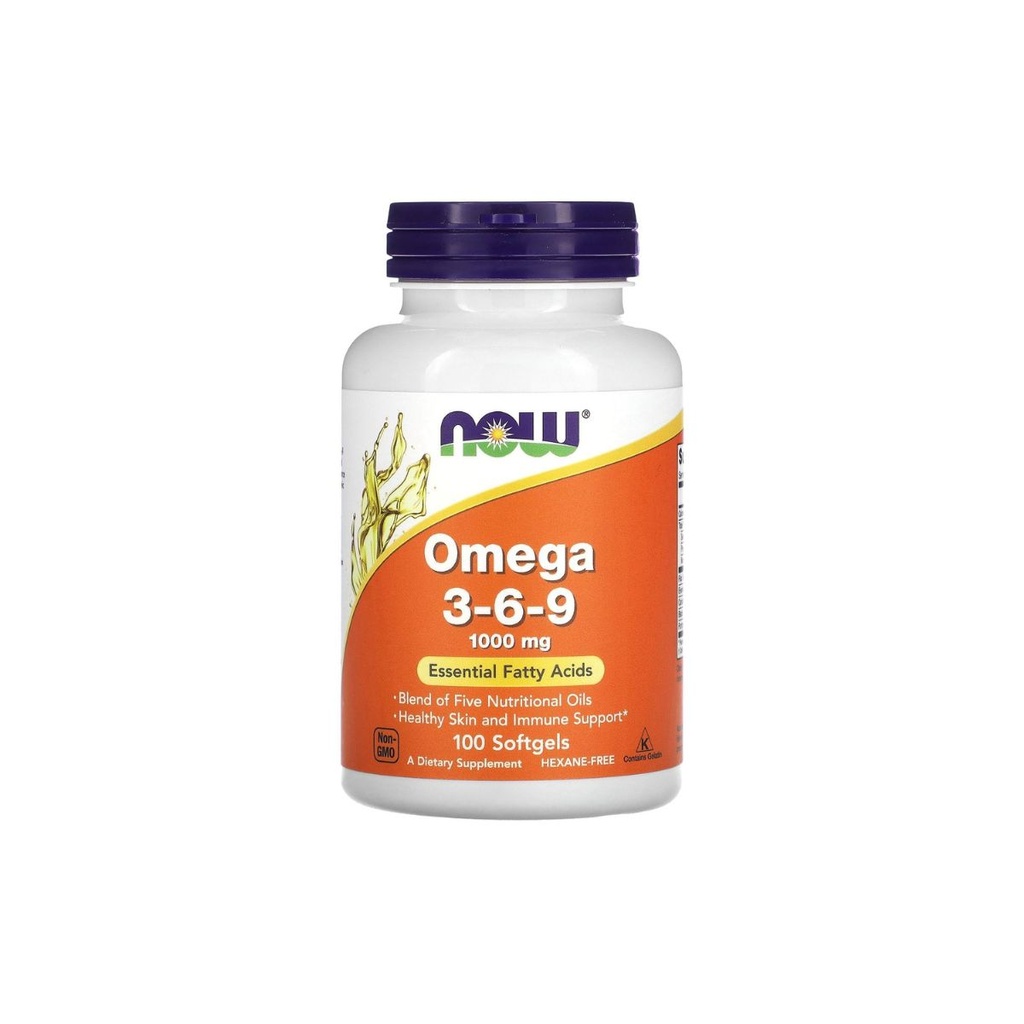 NOW Omega 3-6-9, 100 Softgels