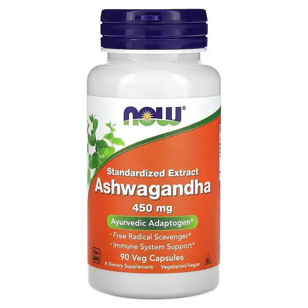 [733739046031] NOW Ashwagandha 450mg 90 Veg Capsules