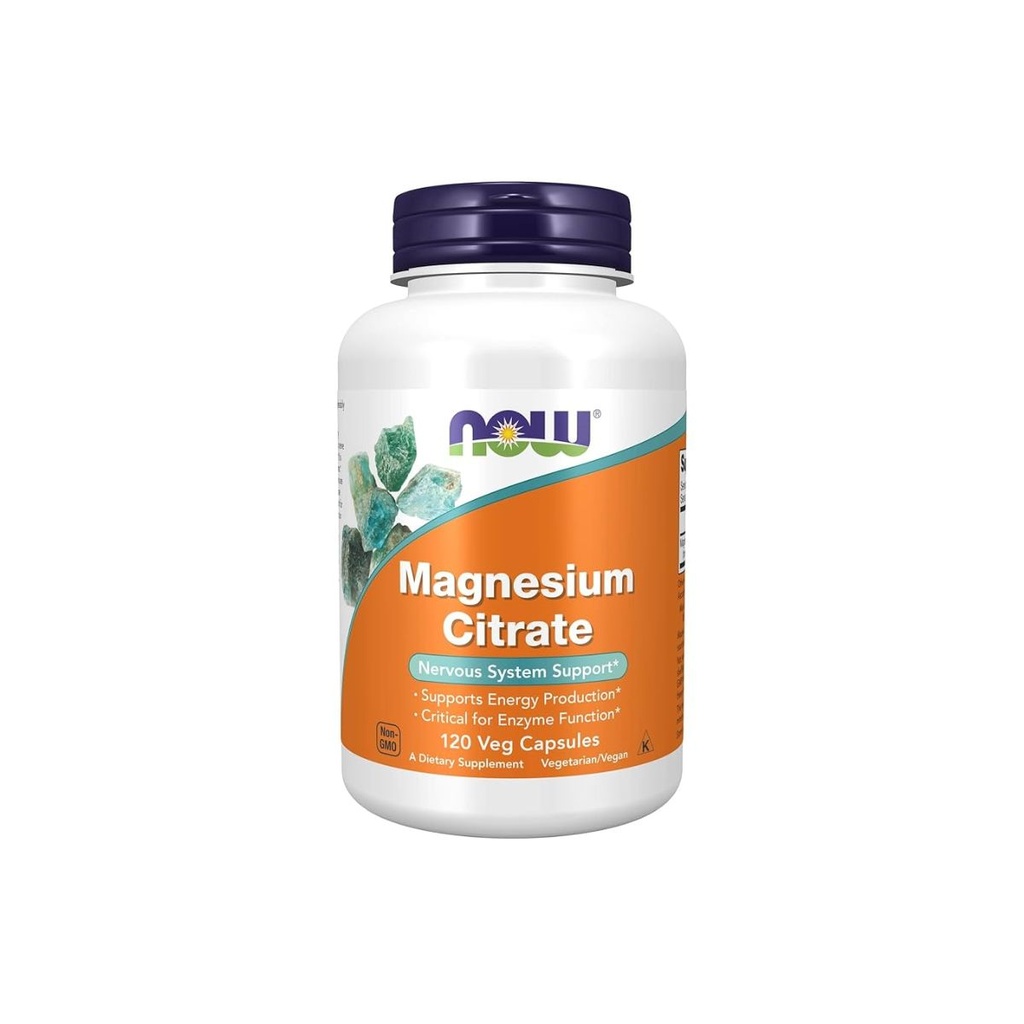 [733739012944] NOW Magnesium Citrate 120 Capsules