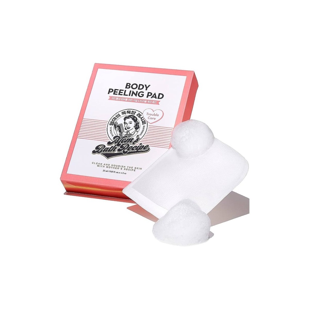 Mom's Bath Recipe Body Peeling Pad Trouble Care Pad 8 Sheets (Pink)