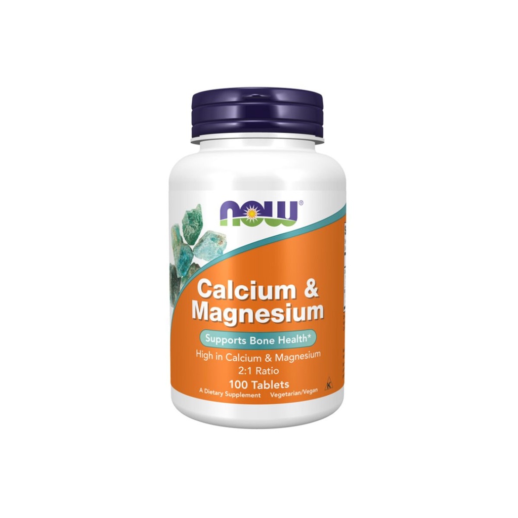 NOW Calcium & Magnesium 100 Tablets