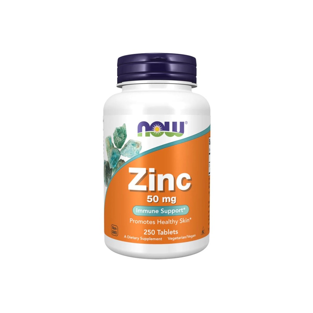 [733739015228] NOW Zinc 50 mg – Immune Support – Promotes Healthy Skin 250 Tablets