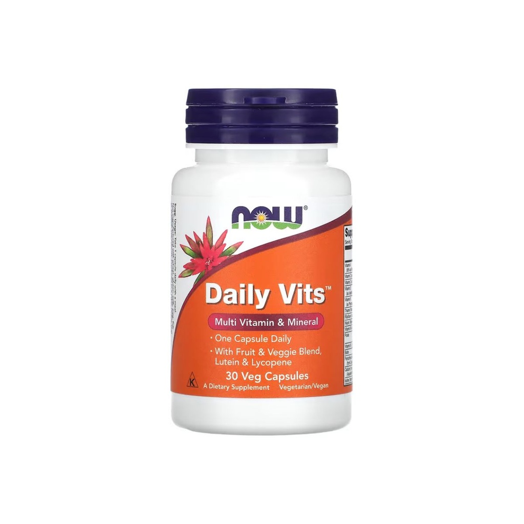 [733739037756] NOW Daily Vits Multivitamin &amp; Mineral 30 Veg Capsules