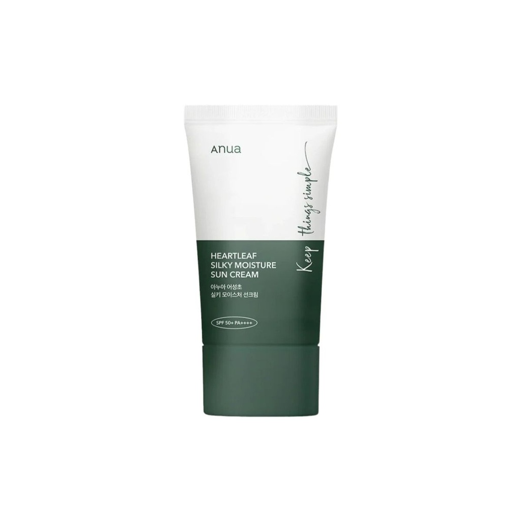 [8809640733185] Anua Heartleaf Silky Moisture Sun Cream SPF 50+ PA++++ 50ml