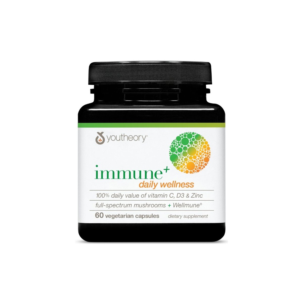 [850502007874] Youtheory Immune+ Daily Wellness 60 Vegetarian Capsules