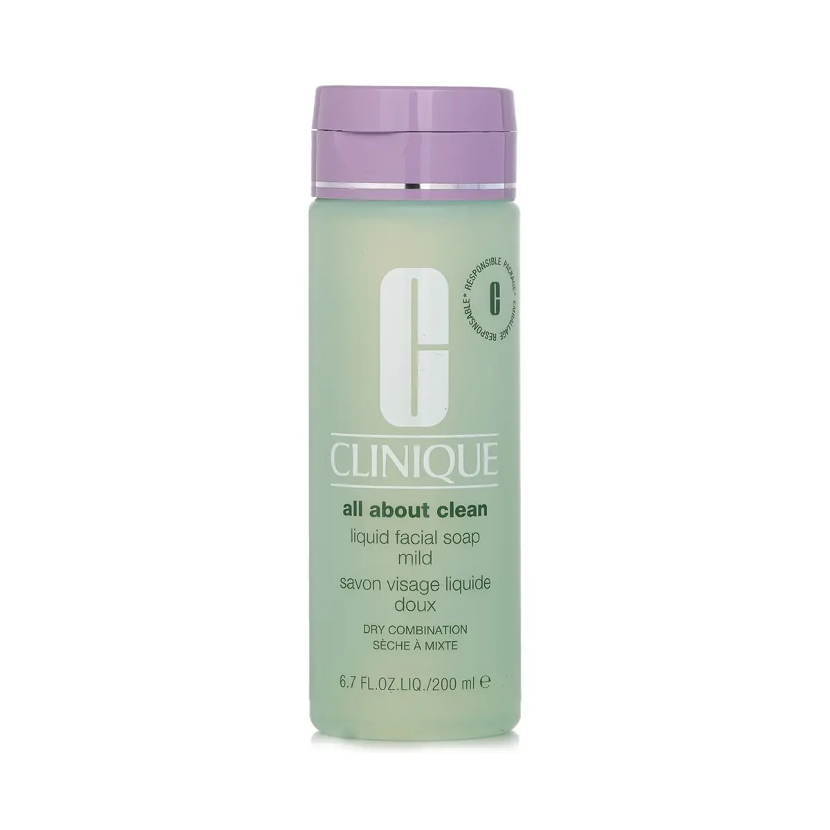 [020714227661] CLINIQUE All About Clean liquid facial soap mild DRY COMBINATION 200ml