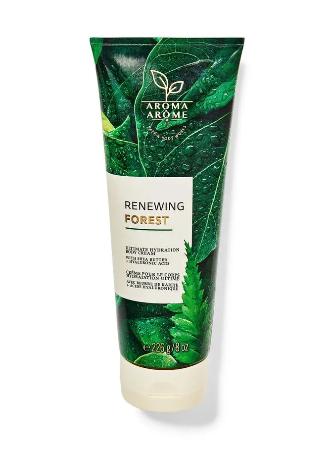 bath & body renewing forest body cream 226g