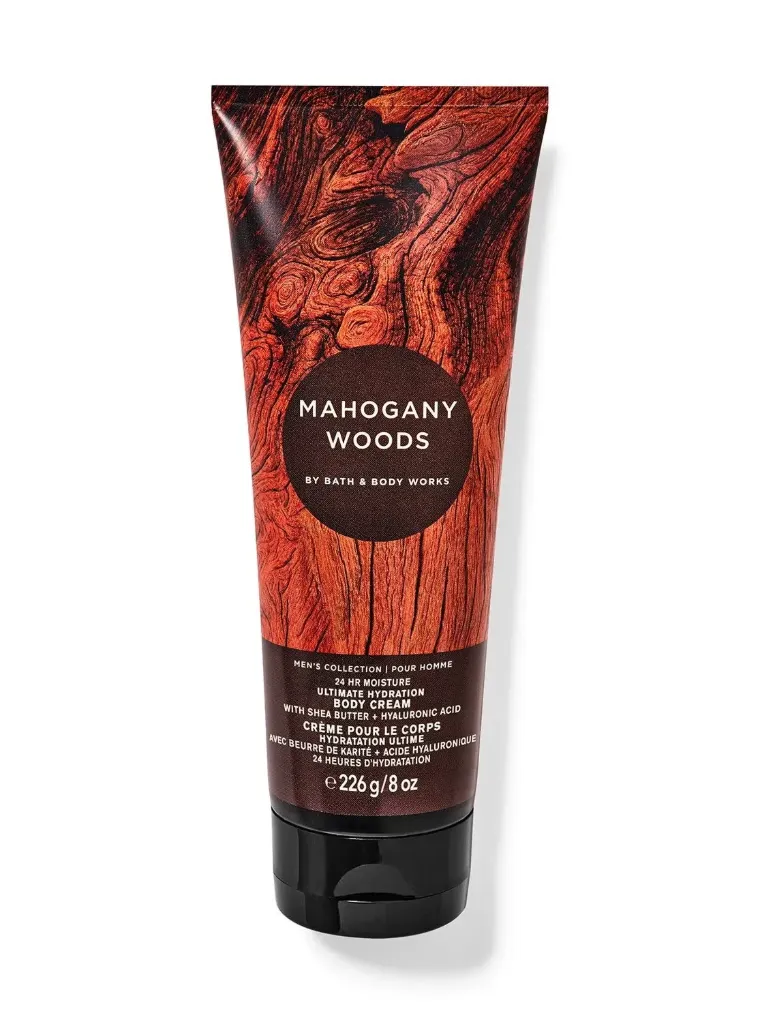 bath & body mahogany woods body cream 226g
