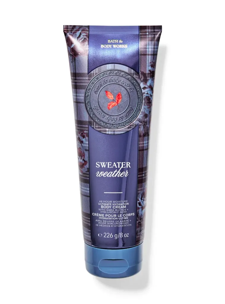 bath & body sweater weather body cream 226g