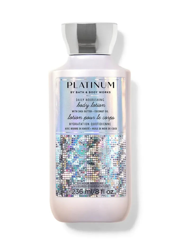 bath & body platinum body lotion 236ml