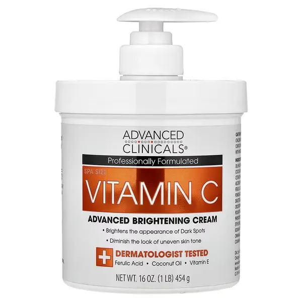 [819265008801] Advanced Clinicals, Vitamin C, Advanced Brightening Cream (454 g)
