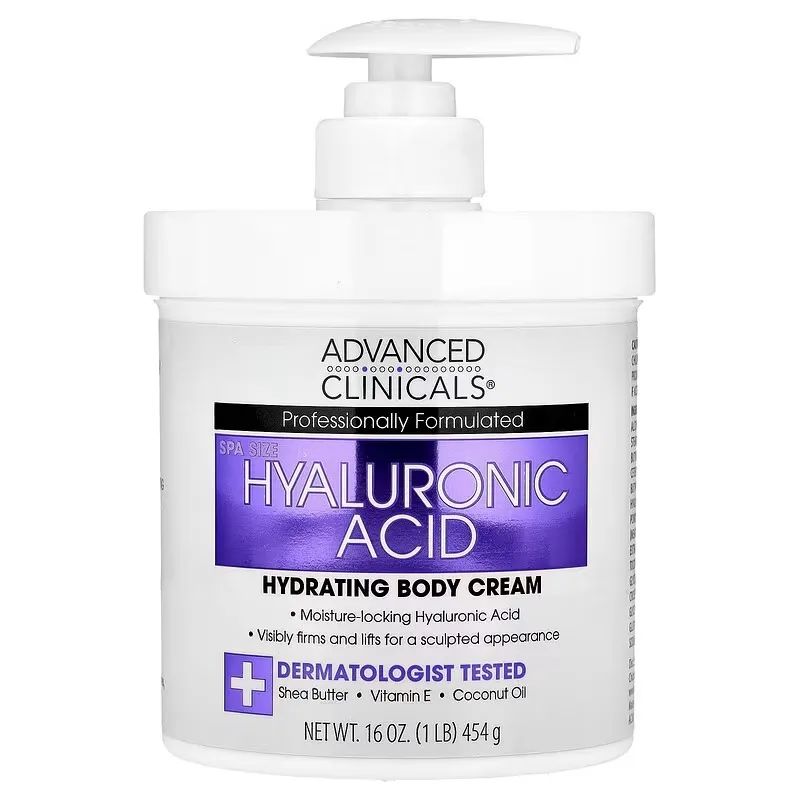 [819265009600] Advanced Clinicals, Hyaluronic Acid, Hydrating Body Cream (454 g)