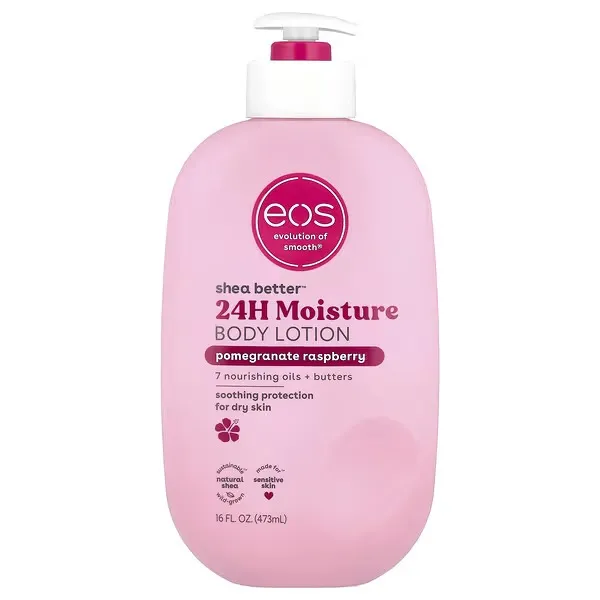[840044707035] EOS, Shea Better™, 24H Moisture Body Lotion, Pomegranate Raspberry (473 ml)