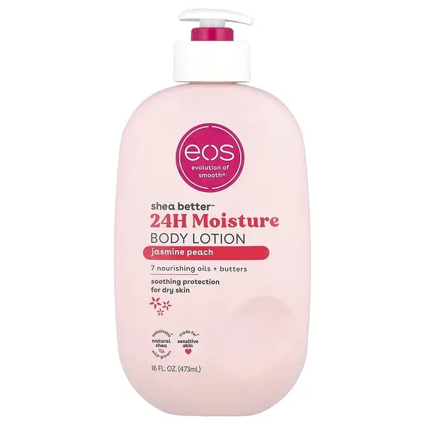 [840044704843] EOS, Shea Better™, 24H Moisture Body Lotion, Jasmine Peach (473 ml)