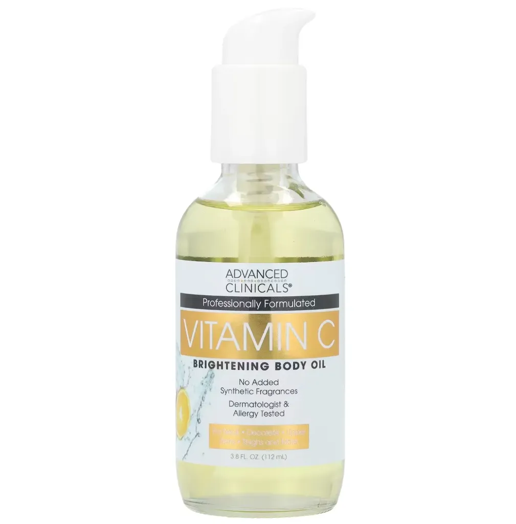 [810400038189] Advanced Clinicals, Vitamin C, Brightening Body Oil, (112 ml)