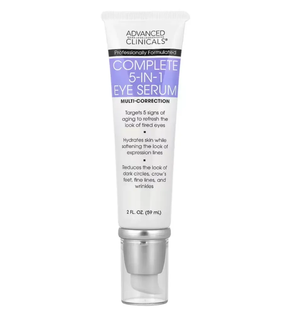 [819265009778] Advanced Clinicals, Complete 5-In-1 Eye Serum, (59 ml)
