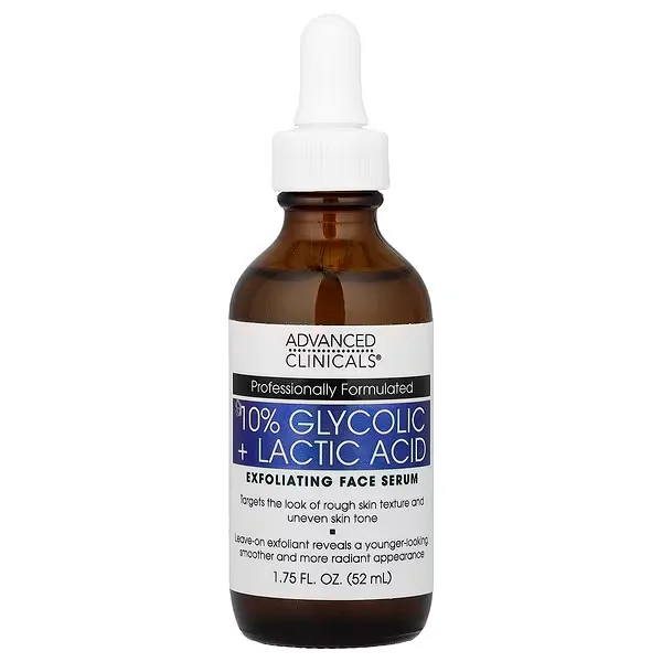 [810400033412] Advanced Clinicals 10% Glycolic + Lactic Acid Serum (52 ml)