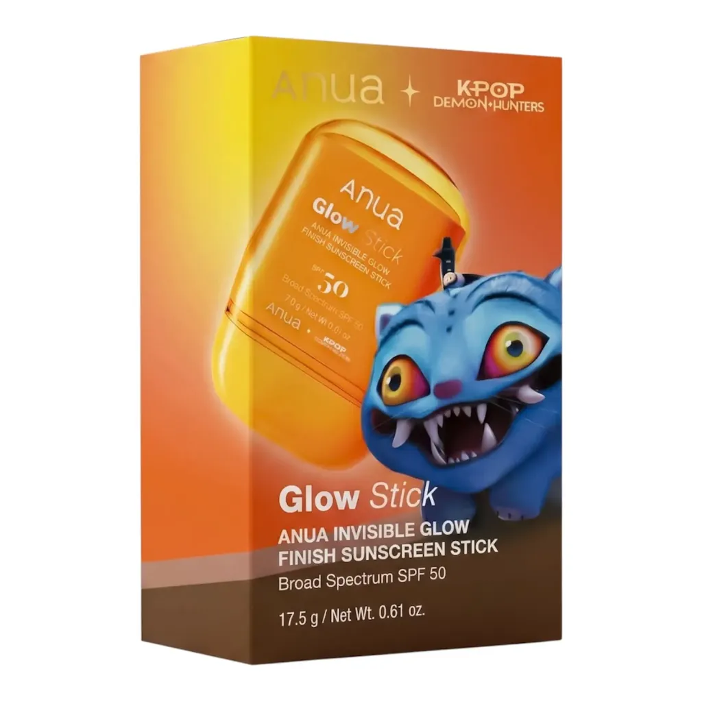 ANUA KPop Demon Hunters Invisible Glow Finish Sunscreen Stick, 17.5 g