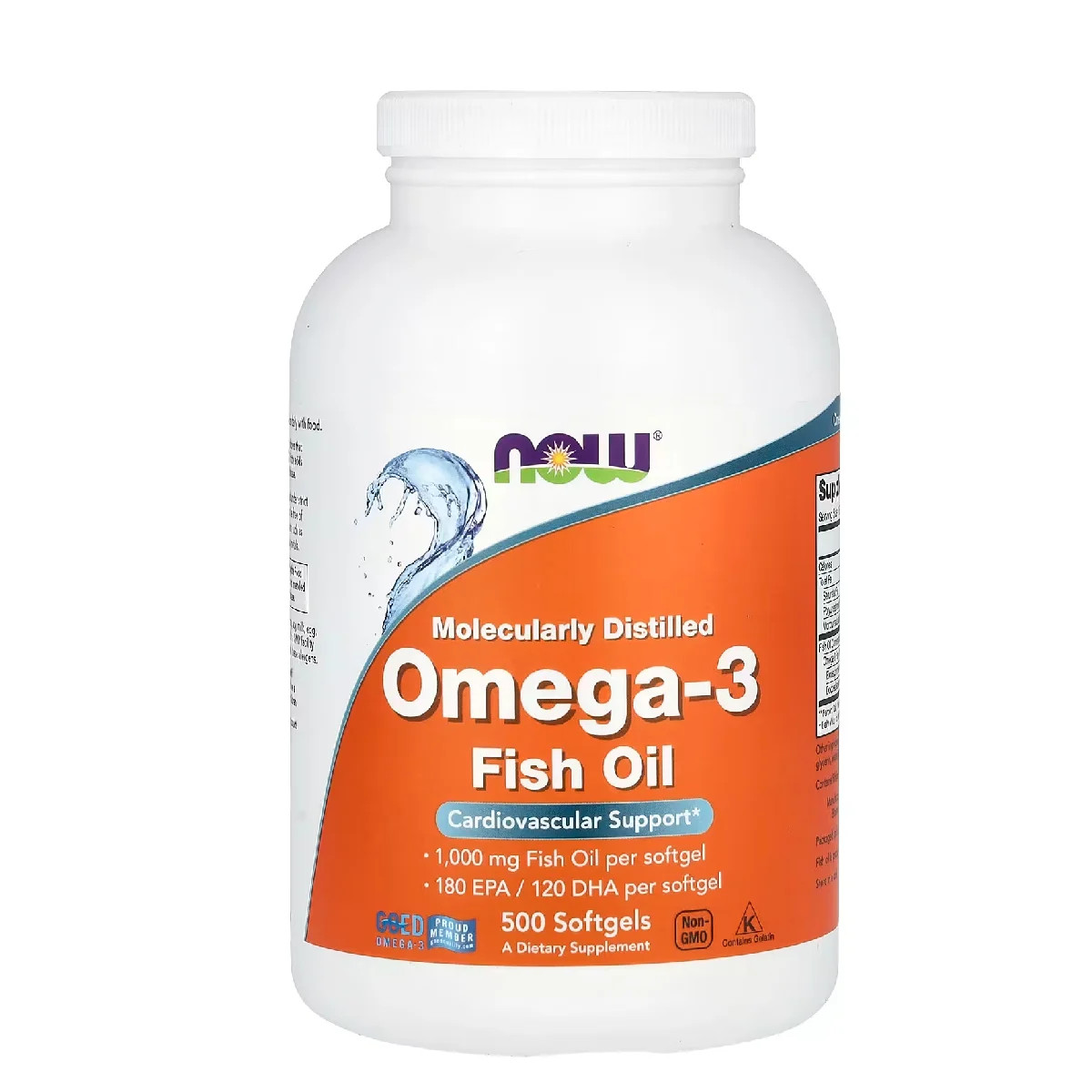 Now Omega-3 Fish Oil 1000mg – 500 Softgels