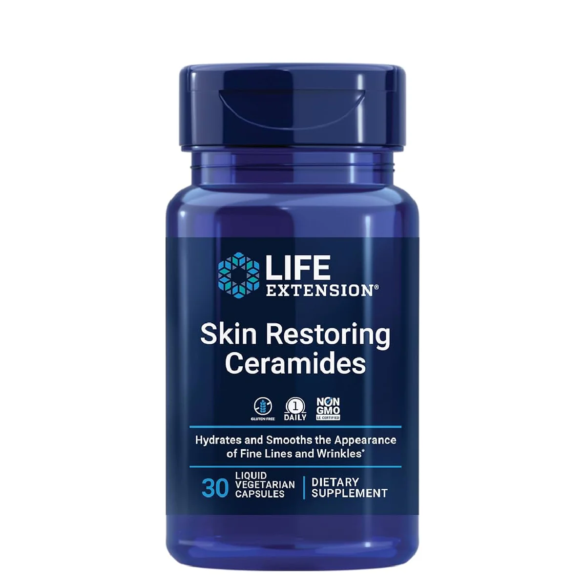 Life Extension Skin Restoring Ceramides 30 Liquid Vegetarian Capsules