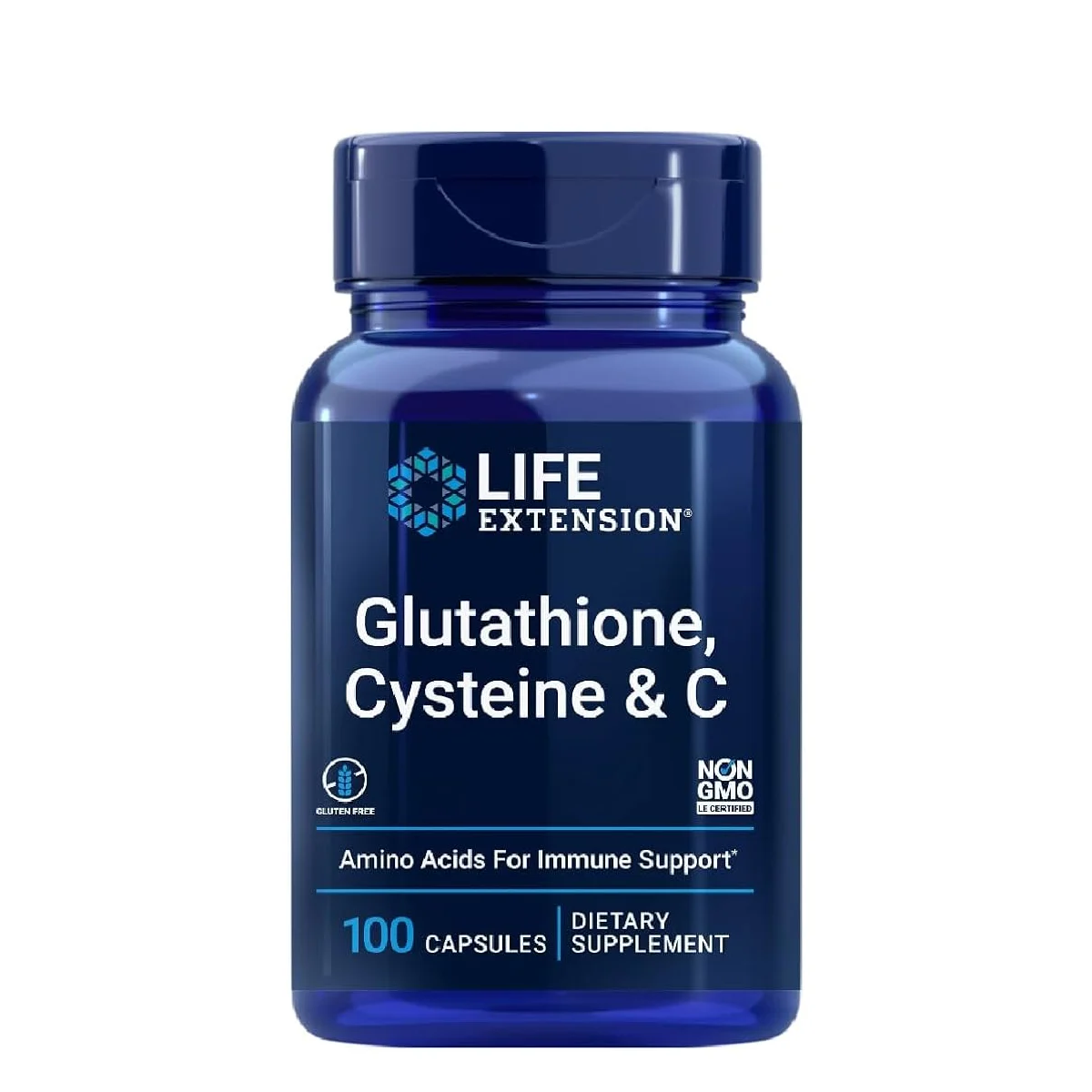Life Extension Glutathione, Cysteine & Vitamin C – 100 Capsules