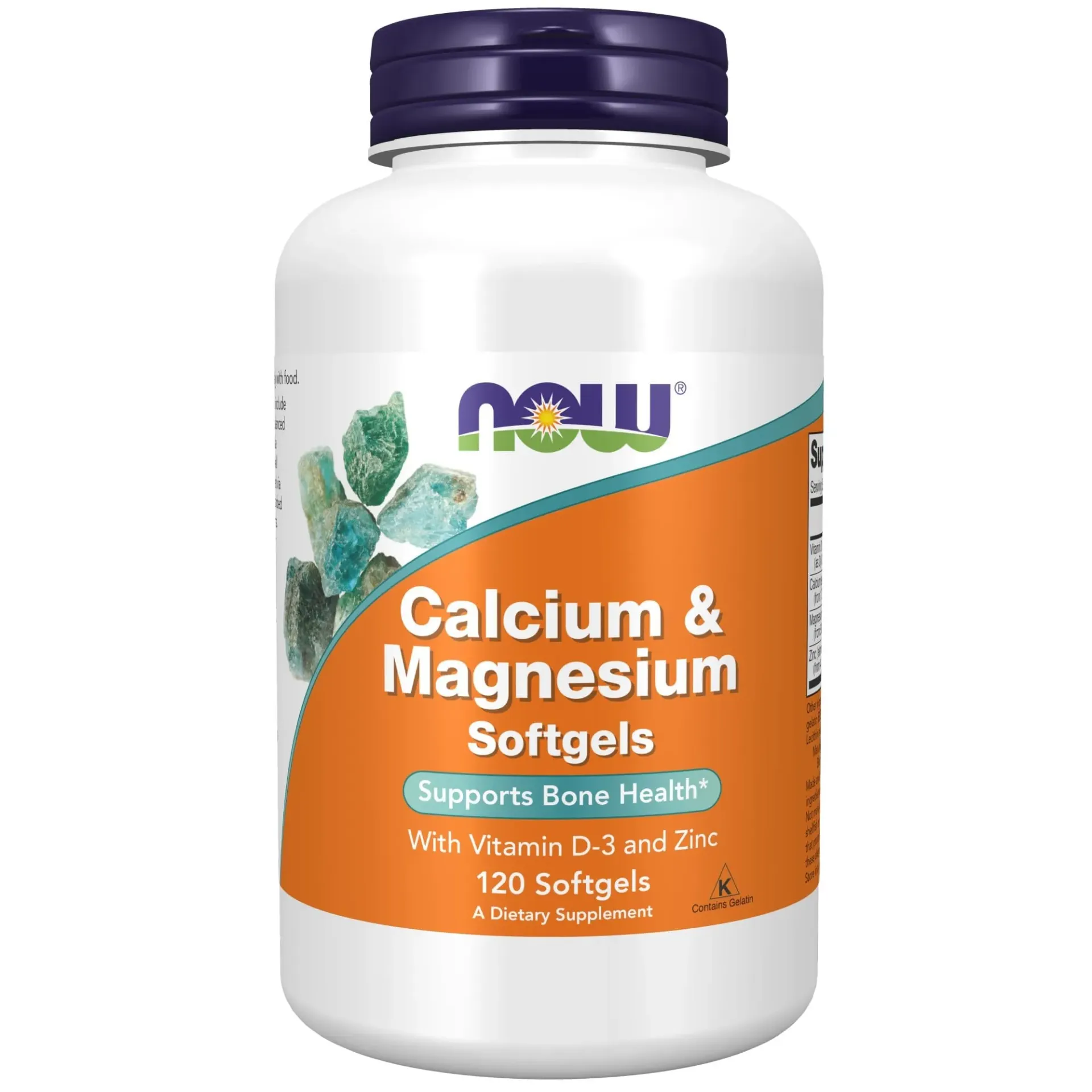 NOW Foods, Calcium & Magnesium with Vitamin D3 and Zinc, 120 Softgels