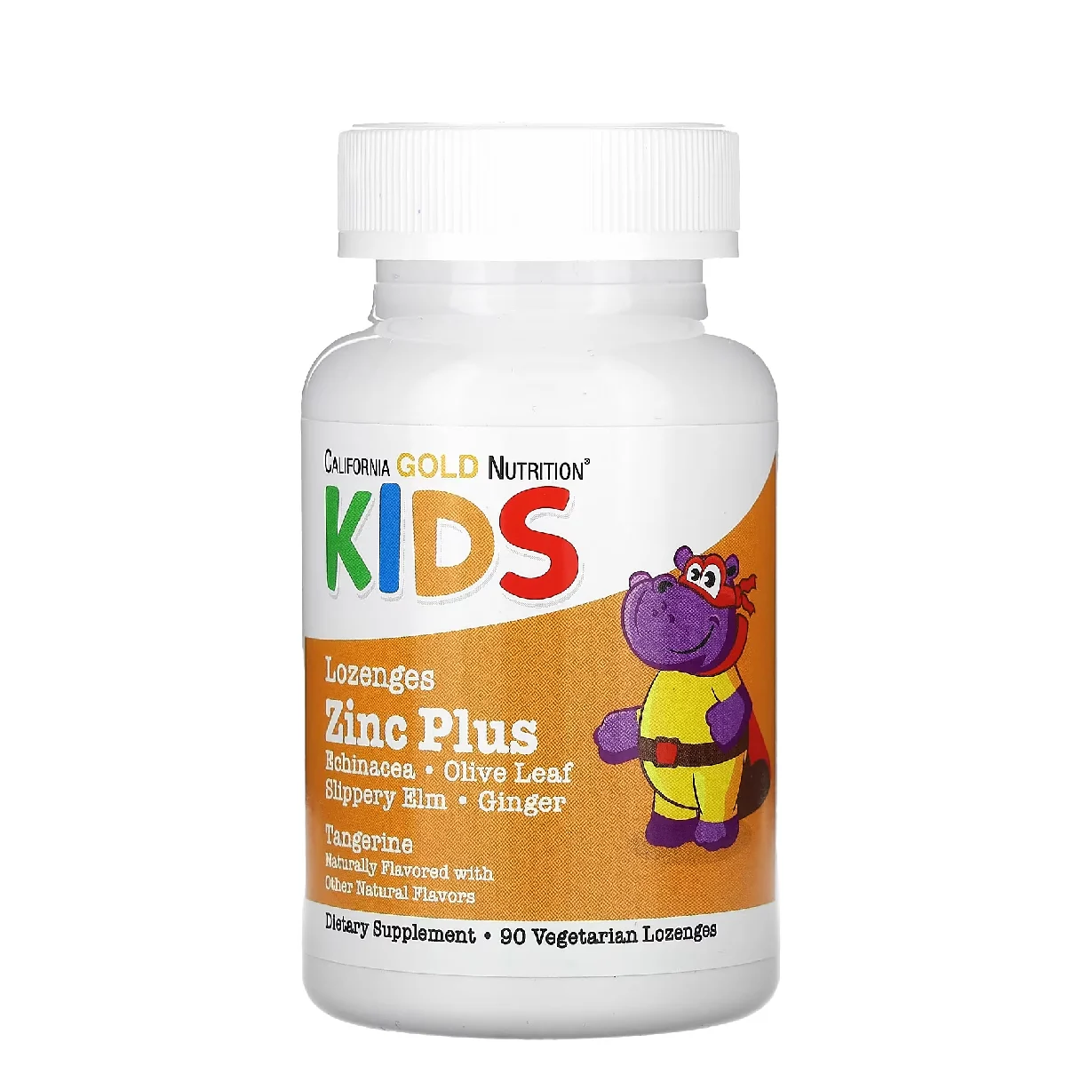 California Gold Nutrition Kids Lozenges Zinc Plus 90 Vegetarian Lozenges