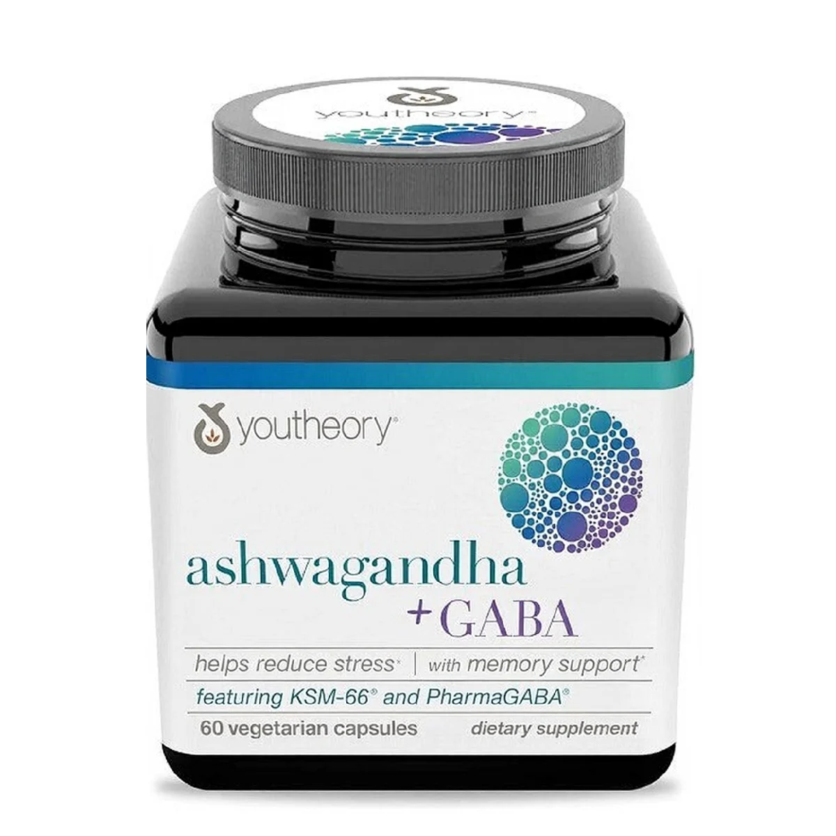 Youtheory Ashwagandha + GABA 60 Vegetarian Capsules