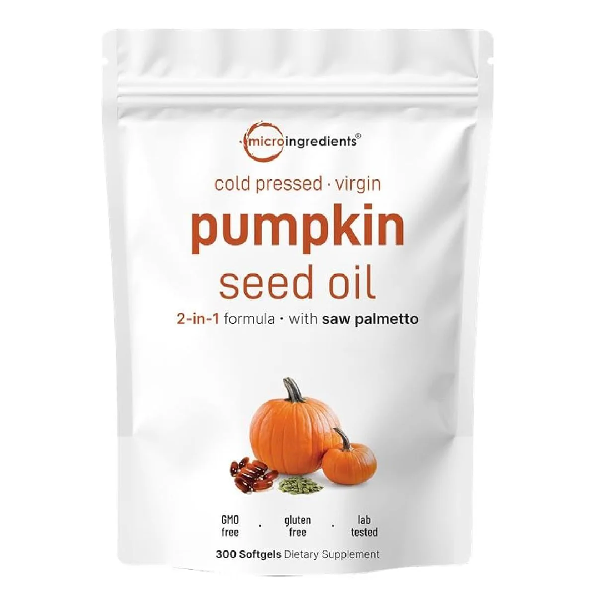 Micro Ingredients Pumpkin Seed Oil &amp; Saw Palmetto 3000mg – 300 Softgels