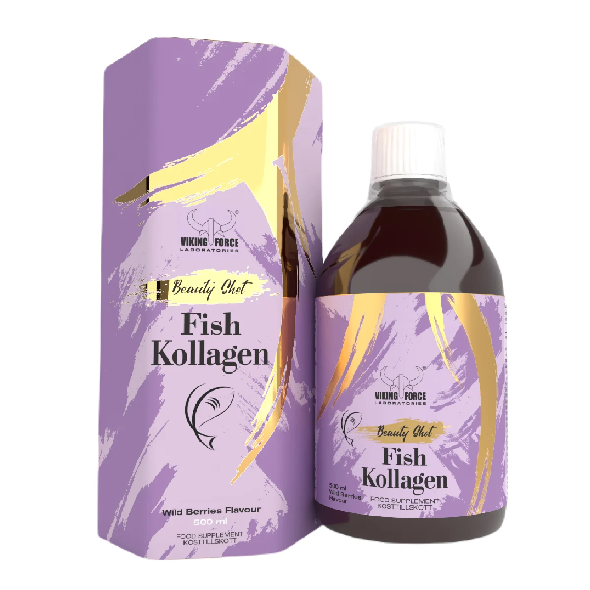 Viking Force Beauty Shot Fish Collagen Wild Berries Flavor 500ml