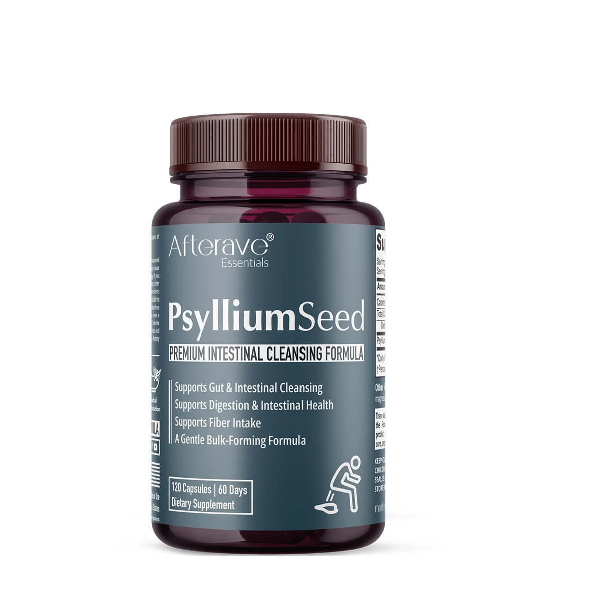 Afterave Psyllium Seed Premium Intestinal Cleanse – 120 Capsules
